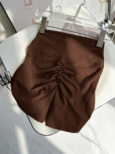 กางเกงขาสั้นเอวสูงสำหรับผู้หญิงกางเกงขาสั้นสำหรับเล่นโยคะออกกำลังกายเล่นยิมและวิ่งได้ระบายอากาศได้ดีกางเกงขาสั้นมีลายทางก้น - Product Image 2