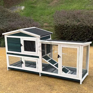 室内室外鸡舍用丝网金属跑笼可持续松木鸟笼鸟类兔子户外使用 - Product Image 6