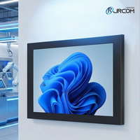 Panel PC Industrial de 15 Pulgadas con Montaje VESA, Pantalla Táctil Capacitiva, Monitor de Escritorio Integrado, Pantalla para Cajero Automático, 4GB de RAM, 128GB de Almacenamiento