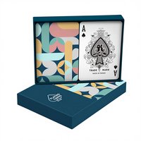 Cartes à jouer personnalisées pour bridge, double jeu avec couleur personnalisée dans une boîte rigide en carton, modèle G005 (TW)
