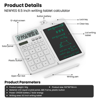 Calculatrice de bureau électronique pliable Newyes, double alimentation, écran LCD 12 chiffres, avec bloc-notes, en promotion