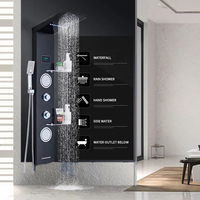 Meilleure Vente Colonne de Douche Cascade Murale en Acier Inoxydable pour Salle de Bain, Système de Panneaux de Douche LED