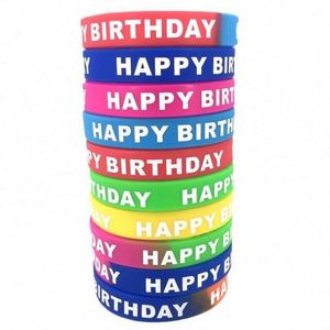 Bracelets en silicone personnalisés imperméables - Bracelets imprimés sérigraphiés aux couleurs vives pour les cadeaux de fête d'anniversaire - Product Image 2