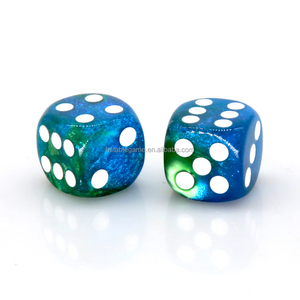 HS 6 Sided Glitter Acrylic &amp; Plastic <strong>Dice</strong> Mix Color 16mm <strong>Standard</strong> <strong>Polyhedral</strong> for Dungeons Dragons RPG Card Board Games <strong>Size</strong> 16mm - Product Image 6