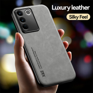 Étui de téléphone en cuir de luxe pour vivo S16e S17e souple TPU bord cuir couverture arrière bébé peau sentiment étui - Product Image 2