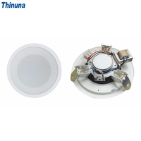 Thinuna CS-306 haut-parleurs de plafond passifs sans cadre 6w haut-parleur de plafond audio 4 pouces à gamme complète à montage rapide pour pièce intérieure