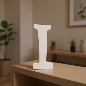 Lettera Decorativa Ilan I 14,5 cm Bianca per Decorazione Casa - Product Image 3