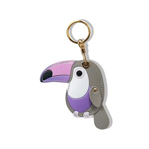 YY PU Leather Toucan-Shaped <b>Bag</b> <b>Charm</b> Purse <b>Charm</b> for Tote & Backpacks Leather Bird Keychain Pendant for Gifts - Product Image 3