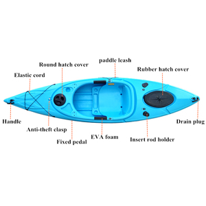 Kayak de pêche monoplace 10 pieds neuf avec pagaie – Canot à assise intérieure – Vente chaude - Product Image 6