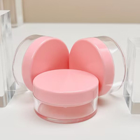 Emballage cosmétique pour maquillage, 20 g, pollen de cerisier, flacon transparent sans filtre, boîte à poudre ronde