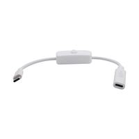 Cable de Extensión de Alimentación Tipo-C Macho a Hembra Goochain con Interruptor de Encendido/Apagado, Construcción en Aleación de Cobre y Cobre
