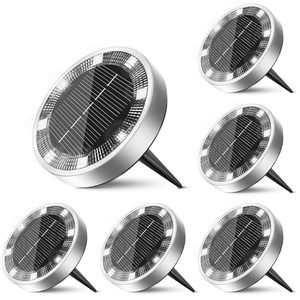 Lampe Solaire LED Extérieure Étanche pour Allée, Cour, Terrasse, Marches, Pelouse, Jardin, Disque Lumineux pour Chemin - Product Image 1