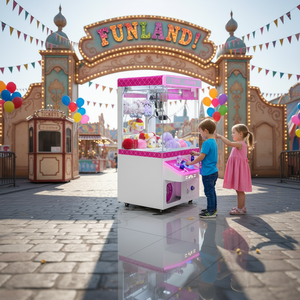 Machine <span class=keywords><strong>à</strong></span> griffes mini-arcade <span class=keywords><strong>à</strong></span> monnayeur pour enfants, en métal, avec logo imprimé numériquement et prise personnalisée, en anglais - Product Image 1