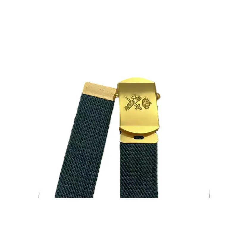 Hot sale Spain 100% Cotton Belt Copper Buckle Custom Logo Training Fabric Belt