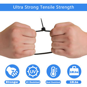 100 pièces Pack HONT marque ROHS + CE + REACH-approuvé 94V-2 résistant à <span class=keywords><strong>la</strong></span> chaleur Nylon66 attaches de câble autobloquantes 7.6*500mm - Product Image 4