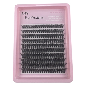 Extensions <span class=keywords><strong>de</strong></span> cils DIY, logo personnalisé, marque privée, cils en grappe segmentés DIY, 10 rangées, 200 pièces, cils en grappe 30D 40D 50D - Product Image 5