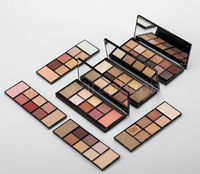 Rouge à lèvres mat marque privée Palette de maquillage imperméable à l'eau Matte and Shimmers Palette de fard à paupières imperméable longue durée
