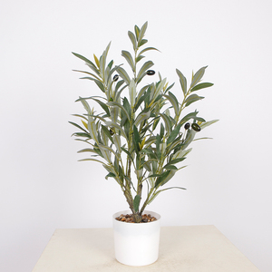 Faux Plant Wholesale Mini Artificial Olive <strong>Tree</strong> in Pot With Olive on the <strong>Branch</strong> for Indoor <strong>Decor</strong>