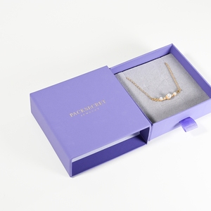 Caja de Embalaje de Joyería Ecológica con Cajón Deslizante, Caja de Almacenamiento de Cartón con Logotipo Personalizado y Espuma Protectora - Product Image 1