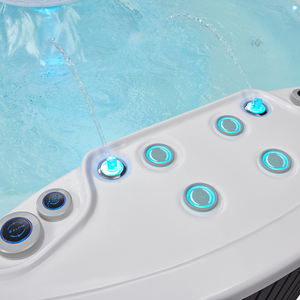 Spa chauffé d'<span class=keywords><strong>extérieur</strong></span>, forme ronde, acrylique, 6 <span class=keywords><strong>places</strong></span>, <span class=keywords><strong>jacuzzi</strong></span>, baignoire de spa pour intérieur, <span class=keywords><strong>extérieur</strong></span>, jardin - Product Image 5