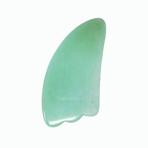 Herramienta de Gema Natural de Aventurina Verde Pulida a Mano, Pequeña, Tipo Cuerno, Gua Sha, para Esculpir el Rostro y Masaje Linfático - Product Image 2