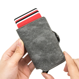 2024 NEW Design Competitive Price <b>RFID</b> Leather Luxury <b>Wallet</b> <b>RFID</b> Aluminum Pop up <b>Wallet</b> With Money Clip <b>Men</b> Slim <b>Wallet</b> - Product Image 4