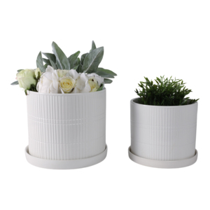 Vasi in ceramica per decorazioni da interno, vasi per fiori per l'arredamento della casa, vasi moderni con texture. - Product Image 2