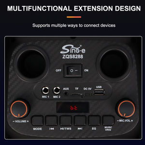 Dual 8 Inch Stereo <strong>Woofer</strong> Karaoke <strong>Speaker</strong> with 2 Microphones RGB Light HIFI Bass Wireless <strong>Bluetooth</strong> Tower Outdoor Party <strong>Speaker</strong> - Product Image 4