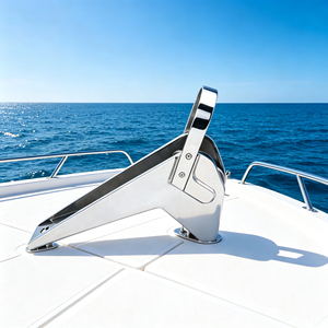 Support de rouleau d'ancre de proue en acier inoxydable 316 de qualité marine Hydro Yacht, finition miroir polie haute brillance - Product Image 5