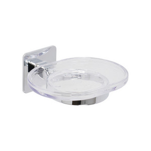 Porte-savon Cold Wind Chrome 12 cm x 5,3 H x 11,3 cm, accessoire de salle de bain mural - Product Image 1