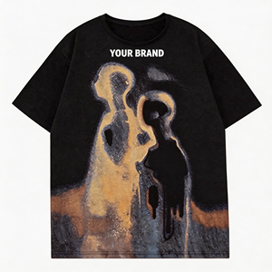 T-shirts basiques pour hommes avec logo personnalisé, impression DTG par transfert thermique, 100% coton, streetwear, manches courtes, pour hommes - Product Image 2