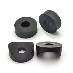 Almohadillas de plástico para muebles Shih Hung Plastics, almohadillas negras gruesas para tuberías, accesorios de hardware para ajuste de altura - Product Image 3