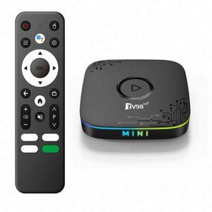 กล่องรับสัญญาณทีวี 2026 TV98 ATV MINI STB Quad Core 8K <span class=keywords><strong>USB</strong></span> 3.0 BT พร้อมรีโมทสั่งงานด้วยเสียง กล่องสมาร์ทมีเดียเพลเยอร์ รองรับ <span class=keywords><strong>Google</strong></span> <span class=keywords><strong>Chromecast</strong></span> ระบบปฏิบัติการ Android 14 - Product Image 1