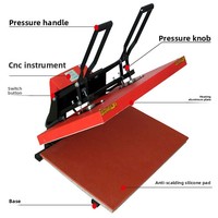 Presse à Chaud Électrique Manuelle 60x80cm (24x31 Pouces) à Double Poignée Haute Pression Grand Format pour Sublimation Textile et T-shirts