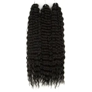 Ariel-extensiones de cabello sintético Remy ondulado, mechones de pelo sintético ondulado, ondulado, muy largo
