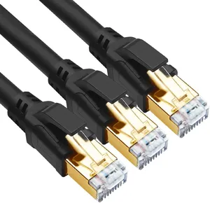 高速40Gbps SSTPSFTPイーサネットパッチコード8P8C4ペアRJ45Cat7ネットワークケーブル (銅導体PVCジャケット付き)
