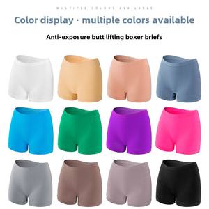 Boxer da donna taglie forti Sexy invisibili in tinta unita Anti-esposizione a quattro angoli capispalla sottile stile di sicurezza indossabile per paffuto MM - Product Image 2