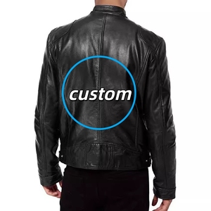 Giacca in Pelle di Lusso Reversibile per Moto, Stile Bomber <span class=keywords><strong>da</strong></span> <span class=keywords><strong>Neve</strong></span>, Casual e Sportiva per Uomo - Product Image 3