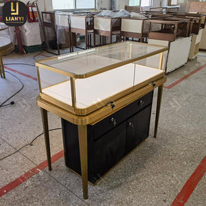 USA Bijouterie Magasin de détail Projet Vitrine Fabricant Acier Inoxydable Verre Bijouterie Anneau Collier Vitrine De Stockage Vitrine - Product Image 6