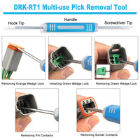 Kit d'outils de démontage de bornes Deutsch JRready ST5157 pour fils de calibre 4, 8, 12, 14, 16, 20, outil de démontage DRK-RT1 pour connecteurs Deutsch