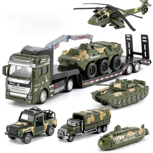 EN STOCK <span class=keywords><strong>1</strong></span>:50 moulé sous pression camion militaire jouet enfants camion Friction armée véhicules blindés réservoirs véhicules tout-terrain modèle de voiture - Product Image 1