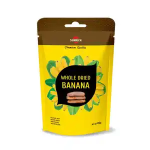 International Standard Super Top Grade Best Price Vietnam SUNRICH Whole Soft Dried Banana 100g Bag