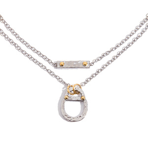 Ensemble de colliers en acier inoxydable avec chaîne et pendentif à fermoir, design géométrique, bijoux tendance pour femmes - Product Image 5