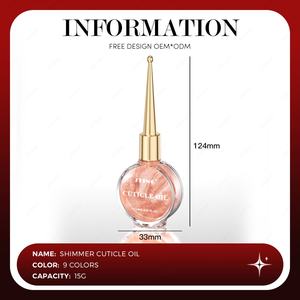 JTING Última Novedad Aceite para Cutículas con Brillo en 9 Colores, Caja Exterior Personalizada, Libre de TPO y HEMA, OEM ODM, Aceite para Cutículas de Regalo para Uñas - Product Image 2
