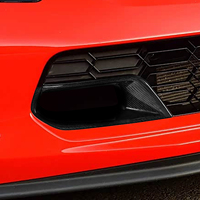 MRD pour Chevrolet Corvette C7 Z06 2014-2019 Cache d'entrée d'air de l'aile en fibre de carbone sèche Pièces automobiles Accessoires de voiture