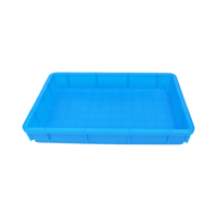 JOIN Grand plateau de rangement en plastique empilable robuste de 554 par 365 par 77mm pour l'entrepôt et l'usine