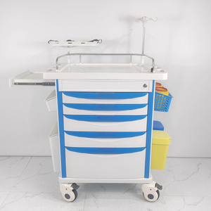 Chariot médical d'urgence en <span class=keywords><strong>plastique</strong></span> ABS de haute qualité et économique pour hôpitaux et cliniques, idéal pour le transport de médicaments et la surveillance des patients - GUANGHUA - Product Image 4