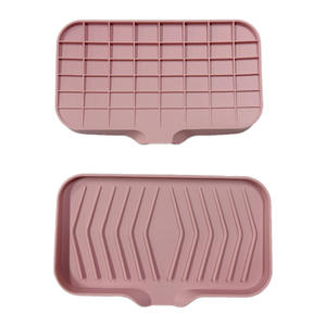 <span class=keywords><strong>Porte</strong></span>-<span class=keywords><strong>savon</strong></span> en silicone auto-drainant de haute pureté Plateau de salle de bain Baignoire <span class=keywords><strong>Porte</strong></span>-<span class=keywords><strong>savon</strong></span> en <span class=keywords><strong>ardoise</strong></span> noire - Product Image 2