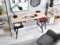 Bureau d'ordinateur moderne d'usine, poste de travail durable pour bureau à domicile, cadre en acier, table robuste pour ordinateur portable, jeu vidéo