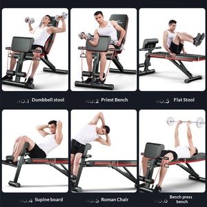 <span class=keywords><strong>Banc</strong></span> de musculation multifonctionnel pliable et réglable en acier, équipement de fitness pour sit-ups, chaise de préparation musculaire, planche de sécurité - Product Image 3